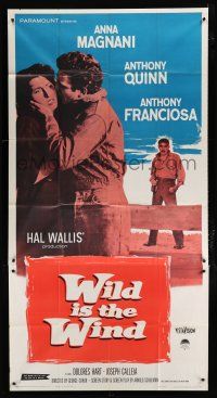 1f989 WILD IS THE WIND 3sh '58 Anthony Quinn, Tony Franciosa, sexy Anna Magnani, George Cukor!