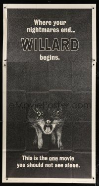 1f990 WILLARD int'l 3sh '71 creepy art of rat, the one movie you should not see alone!