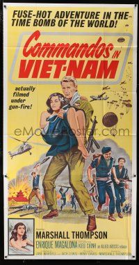 1f994 YANK IN VIET-NAM int'l 3sh '64 Commandos in Viet-Nam, actually filmed under gun-fire!