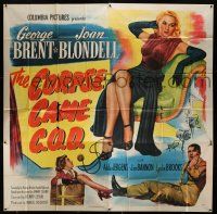 1f143 CORPSE CAME C.O.D. 6sh '47 Joan Blondell, George Brent, sexy Adele Jergens, murder mystery!