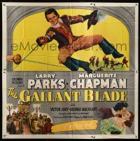 1f167 GALLANT BLADE 6sh '48 swordsman & lover Larry Parks & Marguerite Chapman in medieval France!
