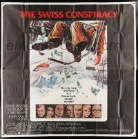 1f250 SWISS CONSPIRACY int'l 6sh '76 you can hide anything in a Swiss bank except for murder!