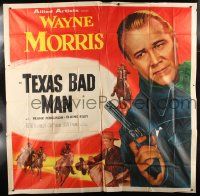 1f252 TEXAS BAD MAN 6sh '53 cool huge close up of cowboy Wayne Morris holding his gun!