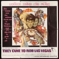 1f256 THEY CAME TO ROB LAS VEGAS 6sh '68 Gary Lockwood, cool McCarthy art including roulette wheel!