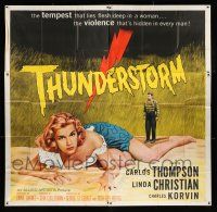 1f260 THUNDERSTORM 6sh '56 bad sexy Linda Christian, the tempest that lies flesh-deep in a woman!