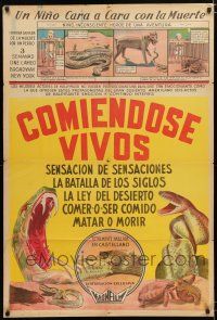1f317 EAT 'EM ALIVE Argentinean '30s artwork of snakes & other reptiles attacking, Comiendose Vivos!