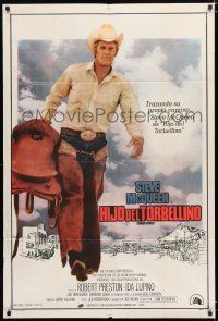 1f355 JUNIOR BONNER Argentinean '72 full-length rodeo cowboy Steve McQueen carrying saddle!