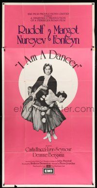 1f008 I AM A DANCER English 3sh '72 Rudolf Nureyev, Margot Fonteyn, cool image of dancing couple!