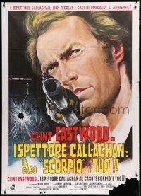 1f459 DIRTY HARRY Italian 1p '72 different art of Clint Eastwood pointing gun, Don Siegel