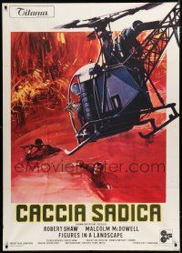 1f470 FIGURES IN A LANDSCAPE Italian 1p '70 Joseph Losey, cool different helicopter artwork!