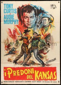 1f506 KANSAS RAIDERS Italian 1p '50 Audie Murphy, the story of Quantrill's guerrillas, different!