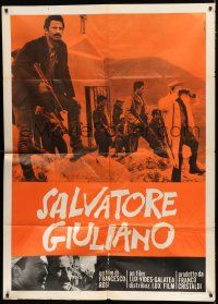 1f554 SALVATORE GIULIANO Italian 1p '65 Favalli art, Salvo Randone, outstanding Italian bandit!