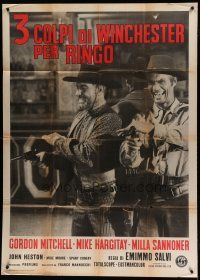 1f578 THREE GRAVES FOR A WINCHESTER Italian 1p '66 Mitchell, Mickey Hargitay, spaghetti western!