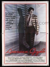 1f047 AMERICAN GIGOLO Italian 2p '80 male prostitute Richard Gere is being framed for murder!