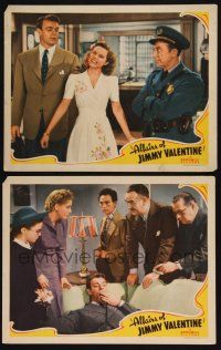 1g920 AFFAIRS OF JIMMY VALENTINE 2 LCs '42 Dennis O'Keefe, pretty Ruth Terry!
