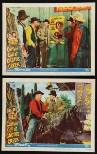 1g928 CURTAIN CALL AT CACTUS CREEK 2 LCs '50 Donald O'Connor, and western cowboy Joe Sawyer!