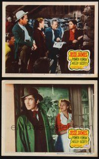 1g953 JESSE JAMES 2 LCs R51 most famous outlaws Tyrone Power & Henry Fonda as Frank!