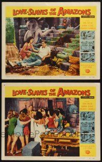 1g961 LOVE-SLAVES OF THE AMAZONS 2 LCs '57 Gianna Segale, sexy female natives!