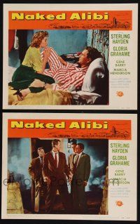 1g966 NAKED ALIBI 2 LCs '54 sexy Gloria Grahame, Sterling Hayden, Gene Barry, film noir!