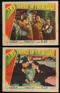 1g992 TWO YANKS IN TRINIDAD 2 LCs '42 great images of Pat O'Brien & Brian Donlevy!