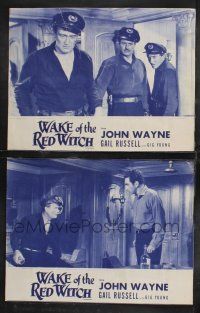 1g996 WAKE OF THE RED WITCH 2 trimmed LCs R54 big John Wayne w/ Gig Young, Paul Fix, and Jeff Cory!