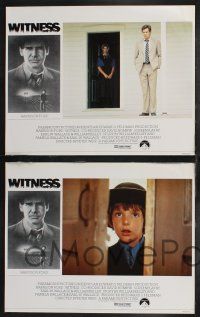 1g509 WITNESS 8 English LCs '85 cop Harrison Ford in Amish country, directed by Peter Weir!