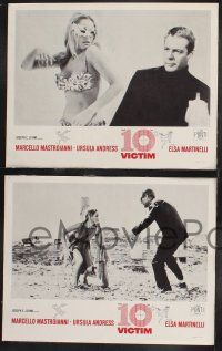 1g833 10th VICTIM 3 LCs '65 c/u of Marcello Mastroianni & sexy barely-dressed masked Ursula Andress!