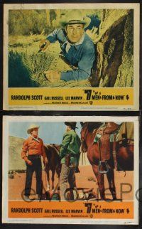 1g724 7 MEN FROM NOW 4 LCs '56 Budd Boetticher, cowboy Randolph Scott, Gail Russell!