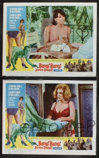 1g048 BANG BANG YOU'RE DEAD 8 LCs '66 Tony Randall, sexy Senta Berger, Herbert Lom, Terry-Thomas