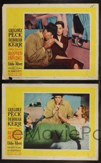 1g652 BELOVED INFIDEL 5 LCs '59 Gregory Peck as F. Scott Fitzgerald & Deborah Kerr as Sheila Graham