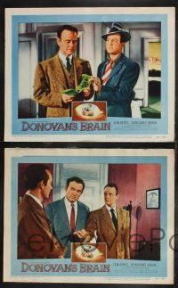 1g744 DONOVAN'S BRAIN 4 LCs '53 Lew Ayres, Evans, Brodie, from the novel by Curt Siodmak!