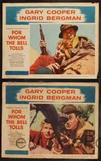 1g166 FOR WHOM THE BELL TOLLS 8 LCs R57 Gary Cooper & Ingrid Bergman, Ernest Hemingway!
