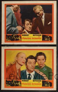 1g537 FOREIGN INTRIGUE 7 LCs '56 Robert Mitchum, Genevieve Page & Ingrid Thulin!