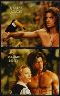 1g615 GEORGE OF THE JUNGLE 6 LCs '97 Brendan Fraser didn't watch out for that tree, Disney!