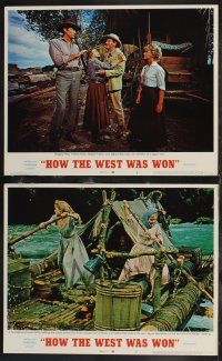 1g223 HOW THE WEST WAS WON 8 LCs R70 John Ford epic, Debbie Reynolds, Gregory Peck & all-star cast!