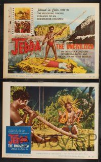 1g243 JEDDA THE UNCIVILIZED 8 LCs '56 great images of Australian Aborigines in the Outback!