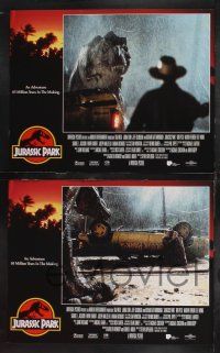 1g252 JURASSIC PARK 8 LCs '93 Spielberg, Richard Attenborough, Laura Dern, Jeff Goldblum, dinosaurs