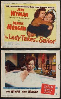 1g263 LADY TAKES A SAILOR 8 LCs '49 Jane Wyman, Dennis Morgan, directed by Michael Curtiz!