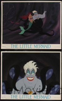 1g625 LITTLE MERMAID 6 LCs '89 Disney underwater cartoon, cool images of Ariel & cast!