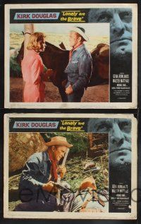1g688 LONELY ARE THE BRAVE 5 LCs '62 Kirk Douglas, Gena Rowlands, Walter Matthau & George Kennedy!