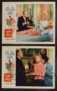1g286 LOVE IS A BALL 8 LCs '63 Glenn Ford & sexy Hope Lange, Charles Boyer!