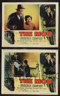1g308 MOB 8 LCs '52 cool images of Broderick Crawford, Matt Crowley & Richard Kiley, gangsters!