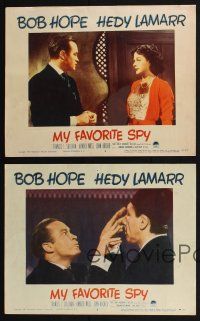 1g559 MY FAVORITE SPY 7 LCs '51 great images of Bob Hope & sexy Hedy Lamarr, w/ John Archer!