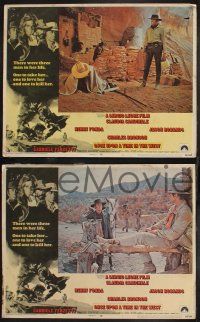 1g873 ONCE UPON A TIME IN THE WEST 3 LCs '68 Sergio Leone, Claudia Cardinale, Henry Fonda, Bronson!