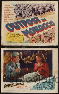1g350 OUTPOST IN MOROCCO 8 LCs '49 George Raft, Akim Tamiroff, Marie Windsor, Foreign Legion!