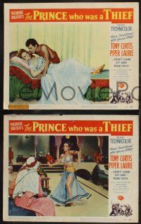 1g799 PRINCE WHO WAS A THIEF 4 LCs '51 barechested Tony Curtis & pretty Piper Laurie, Susan Cabot!