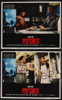 1g372 PSYCHO II 8 LCs '83 Anthony Perkins as Norman Bates, Vera Miles, Meg Tilly, horror sequel!