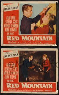 1g701 RED MOUNTAIN 5 LCs '52 western images of Alan Ladd, Lizabeth Scott, Arthur Kennedy, Civil War
