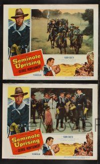 1g404 SEMINOLE UPRISING 8 LCs '55 cavalry officer George Montgomery vs. Native American Indians!