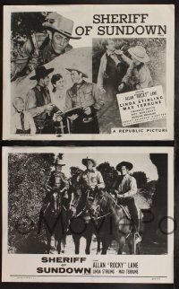 1g811 SHERIFF OF SUNDOWN 4 LCs R54 cool images of cowboy Allan Rocky Lane, Linda Stirling!